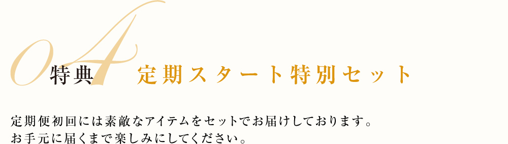 特典04 定期スタート特別セット